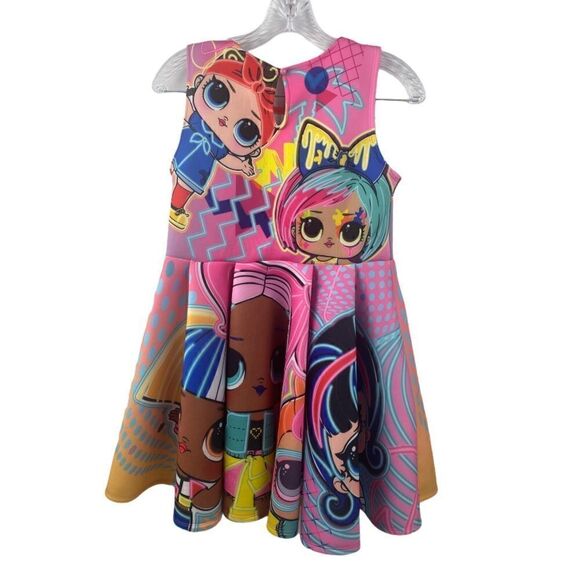 Girls LOL Doll Themed Sleeveless Dress - Picture 6 of 9